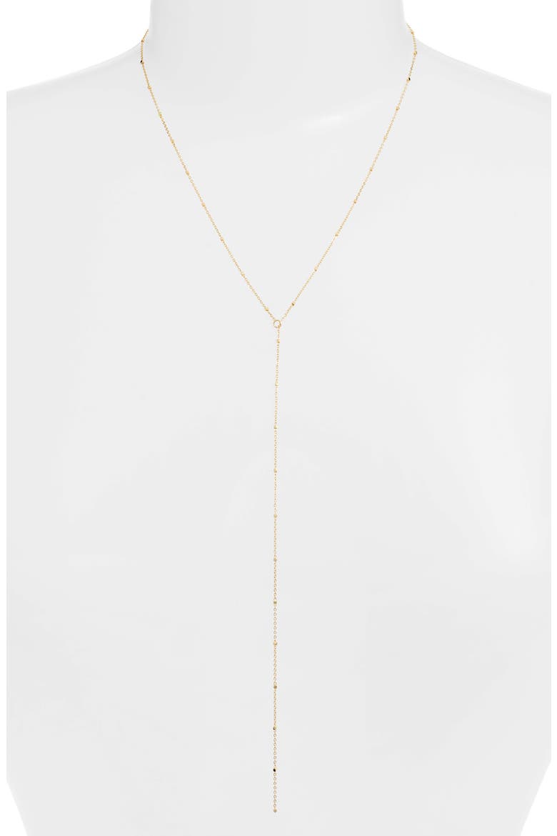Station Y-Necklace (Nordstrom Exclusive), Main, color, YELLOW GOLD