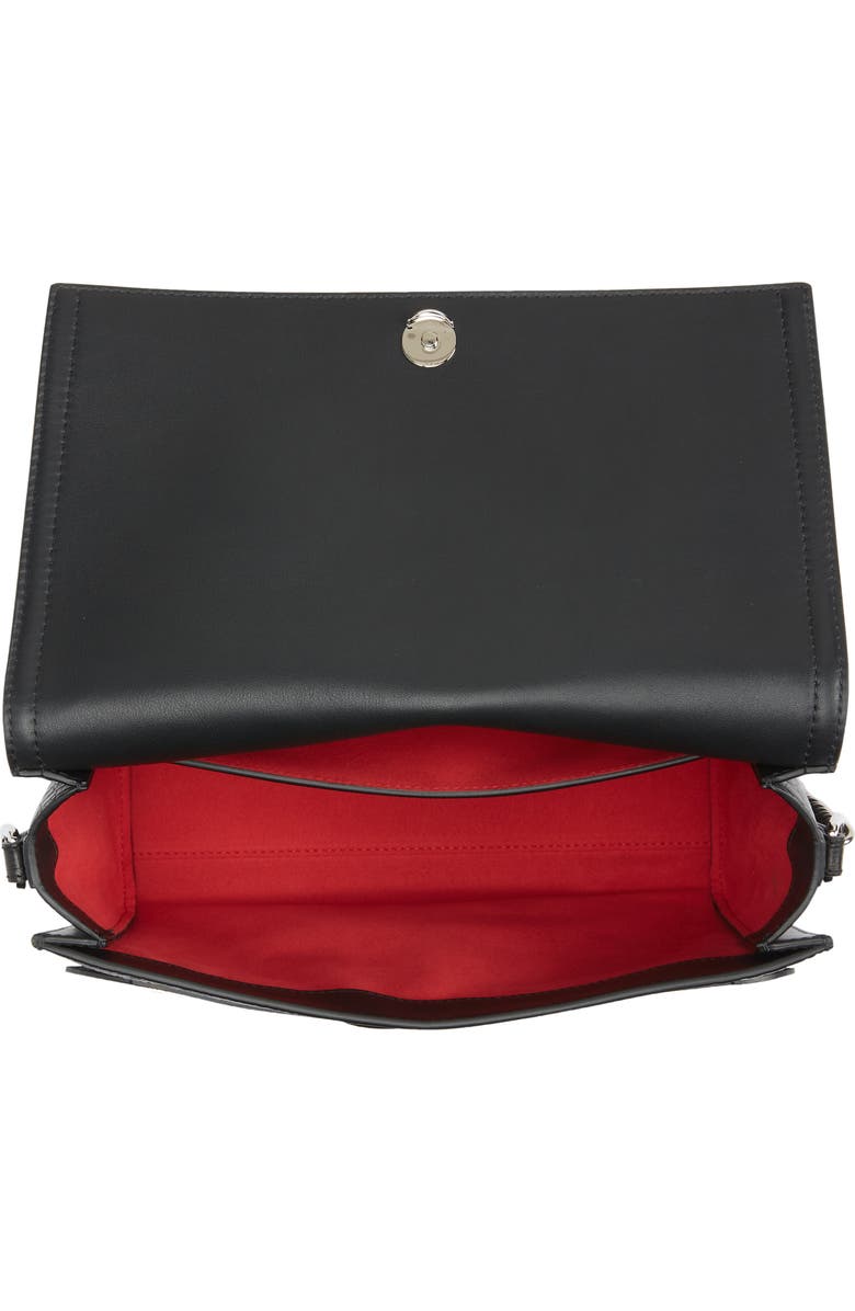 McQueen Alexander McQueen The Story Croc Embossed Leather Shoulder Bag, Alternate, color,