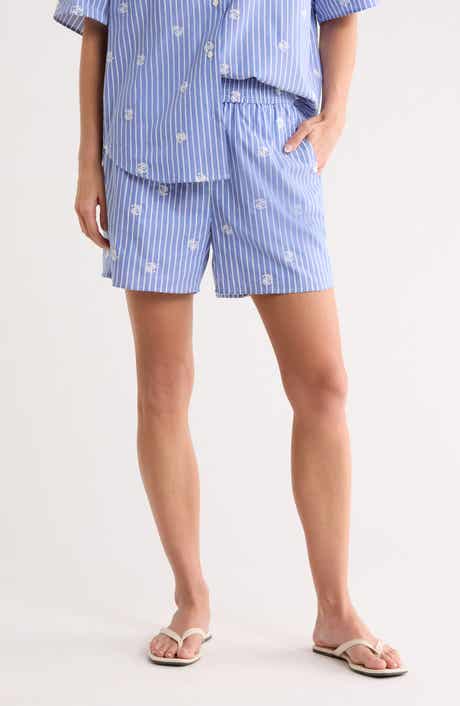 rag & bone Ella Embroidered Stretch Cotton Pull-On Shorts