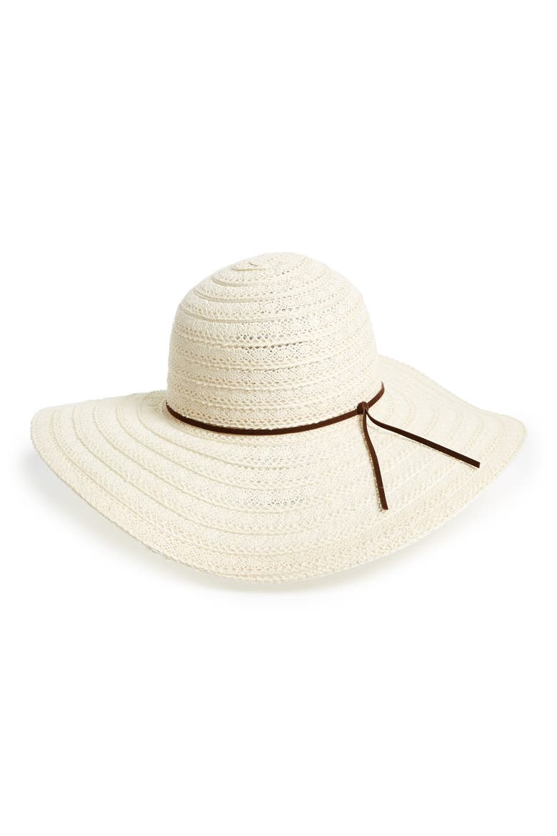 Floppy Lace Hat, Main, color, IVORY