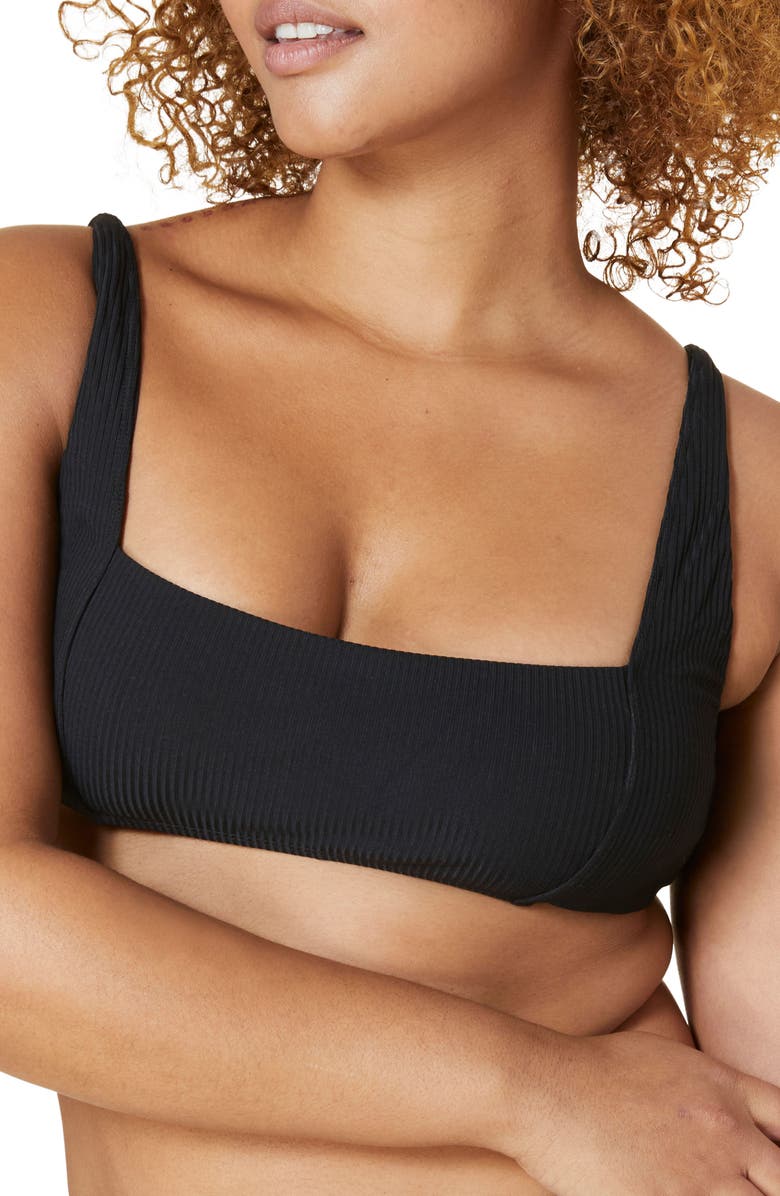 Andie Havana Ribbed Bikini Top, Alternate, color, 