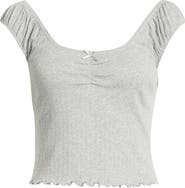 BP. Pointelle Cap Sleeve Top