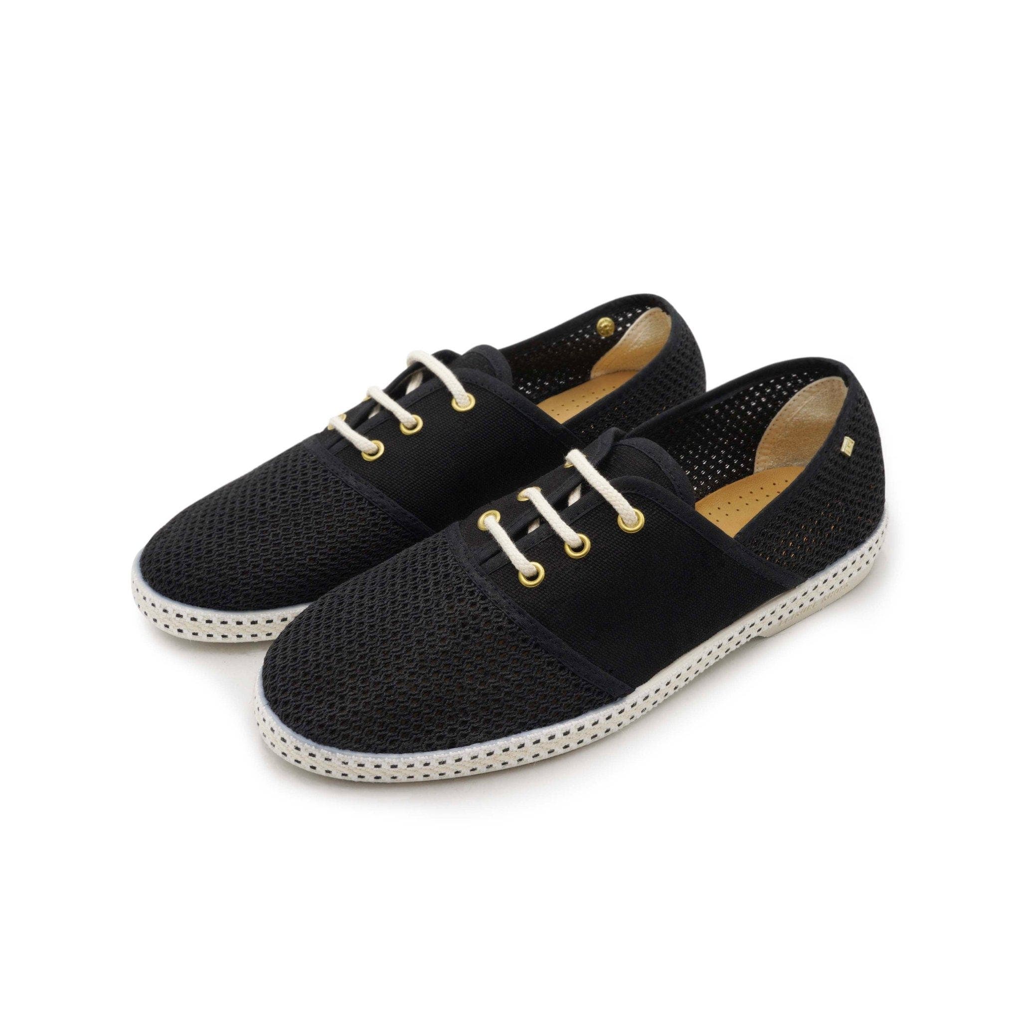 Rivieras Classic Canvas & Mesh Slip-On Loafer, Alternate, color, Black