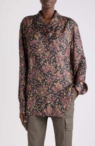 Dries Van Noten Cheers Floral Long Sleeve Shirt