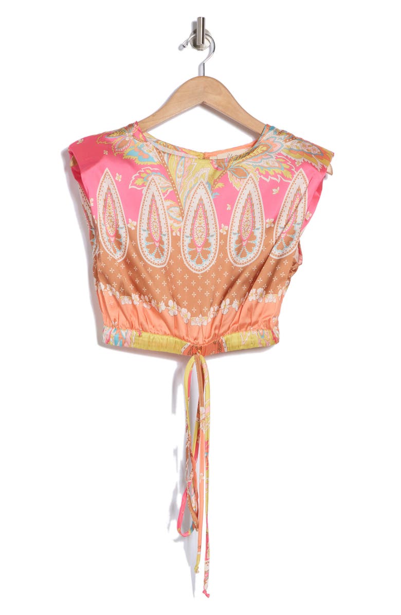 Elan Paisley Sleeveless Cover-Up Top, Alternate, color, Pink Bali Print