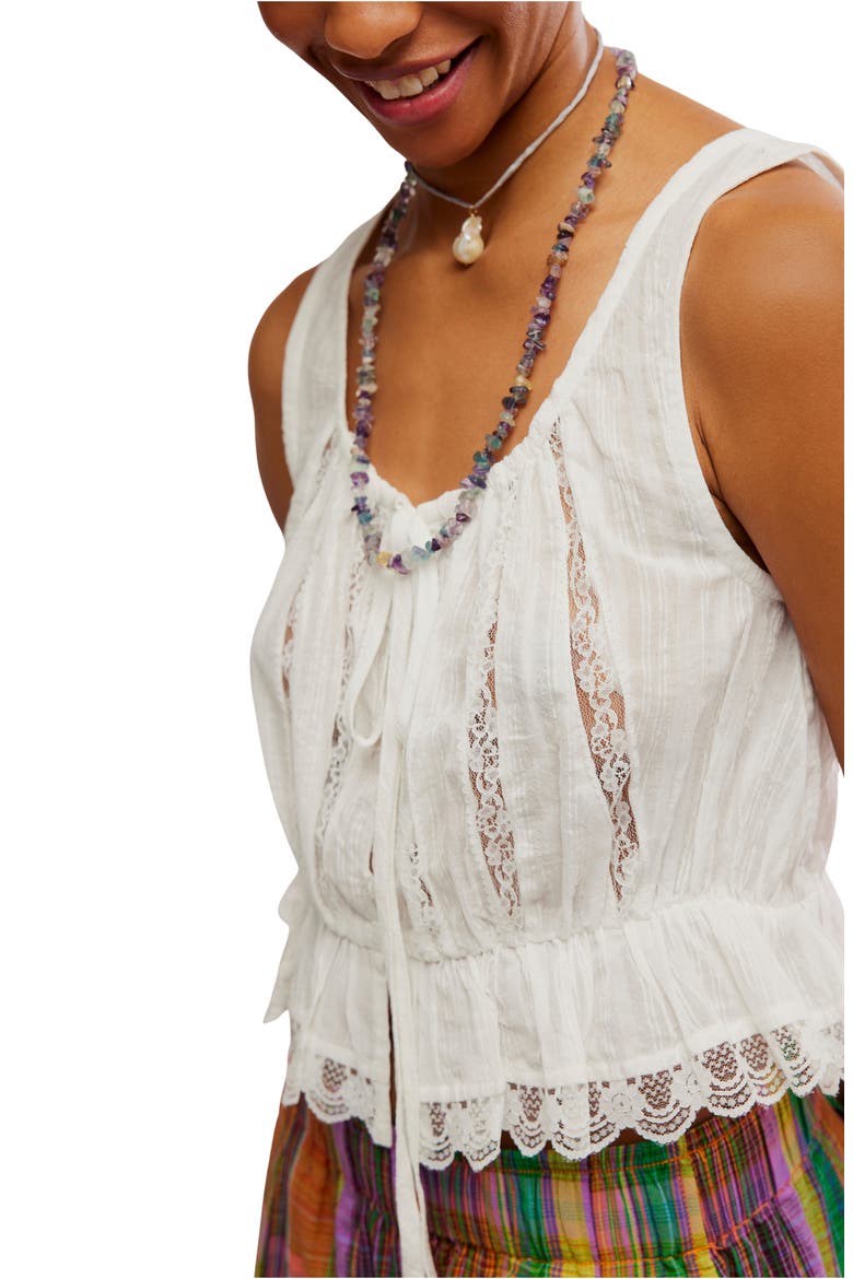 Alana Lace Trim Peplum Top, Alternate, color, CLEAN IVORY