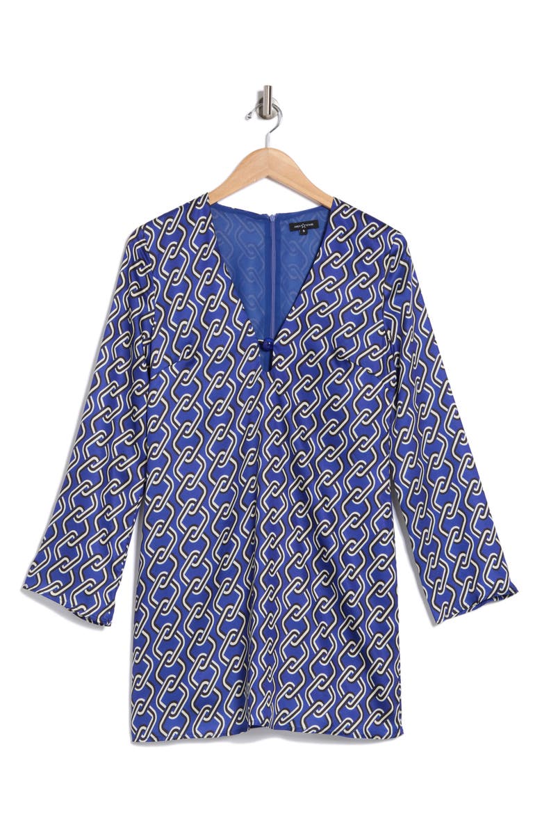 AREA STARS Trina Print Bell Sleeve Dress, Alternate, color, Blue
