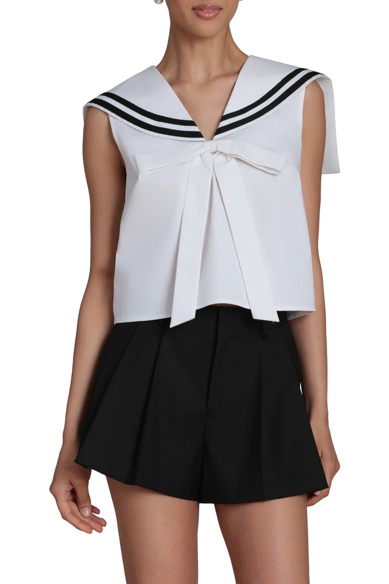 Sailor Sleeveless Top, Main, color, WHITE