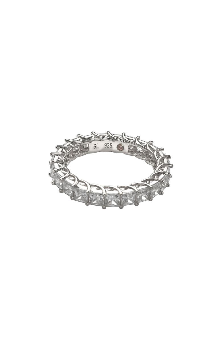 SUZY LEVIAN Square Cut CZ Eternity Ring, Alternate, color, White