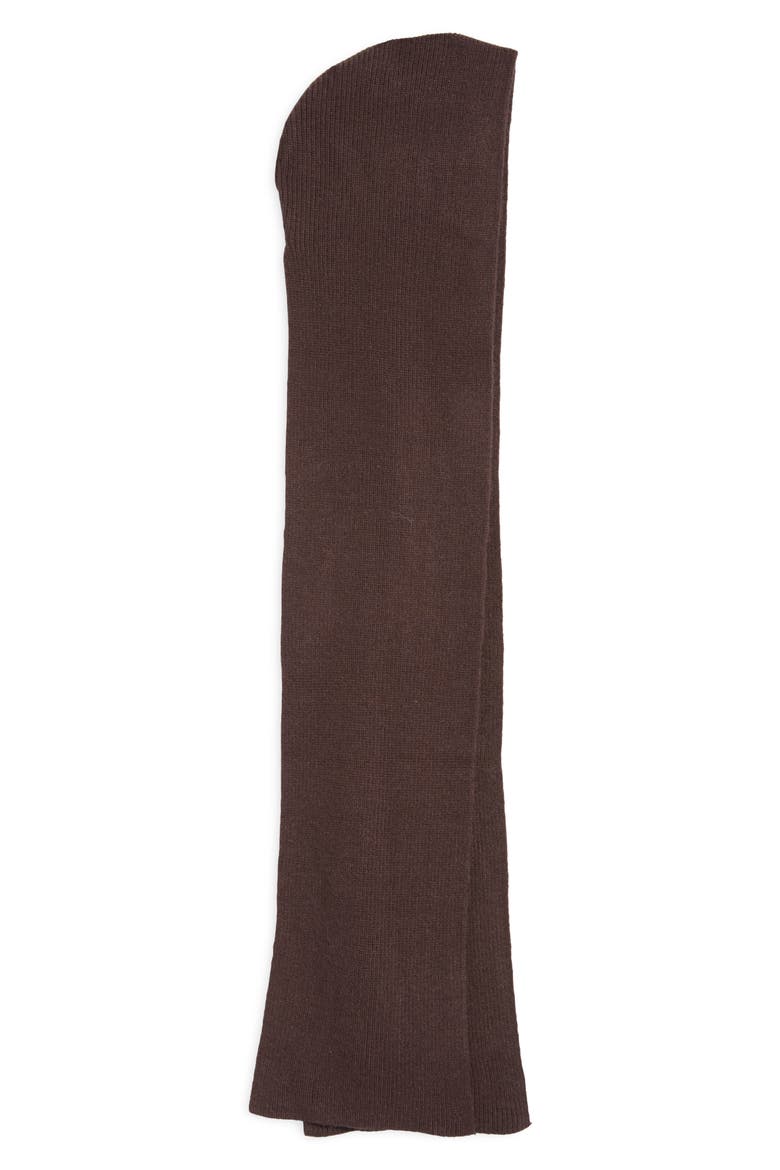 Gentle Hooded Scarf, Alternate, color, CHOCOLATE