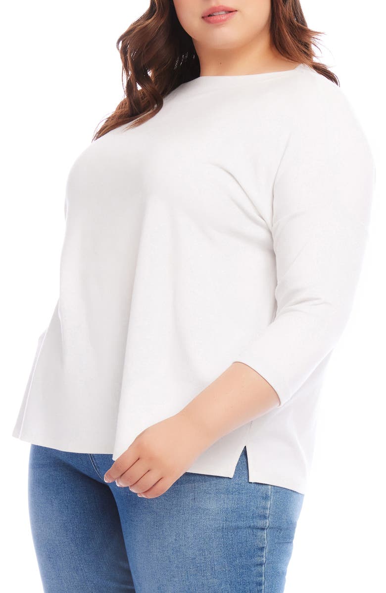 Karen Kane Boat Neck Hemp Blend Top, Alternate, color,