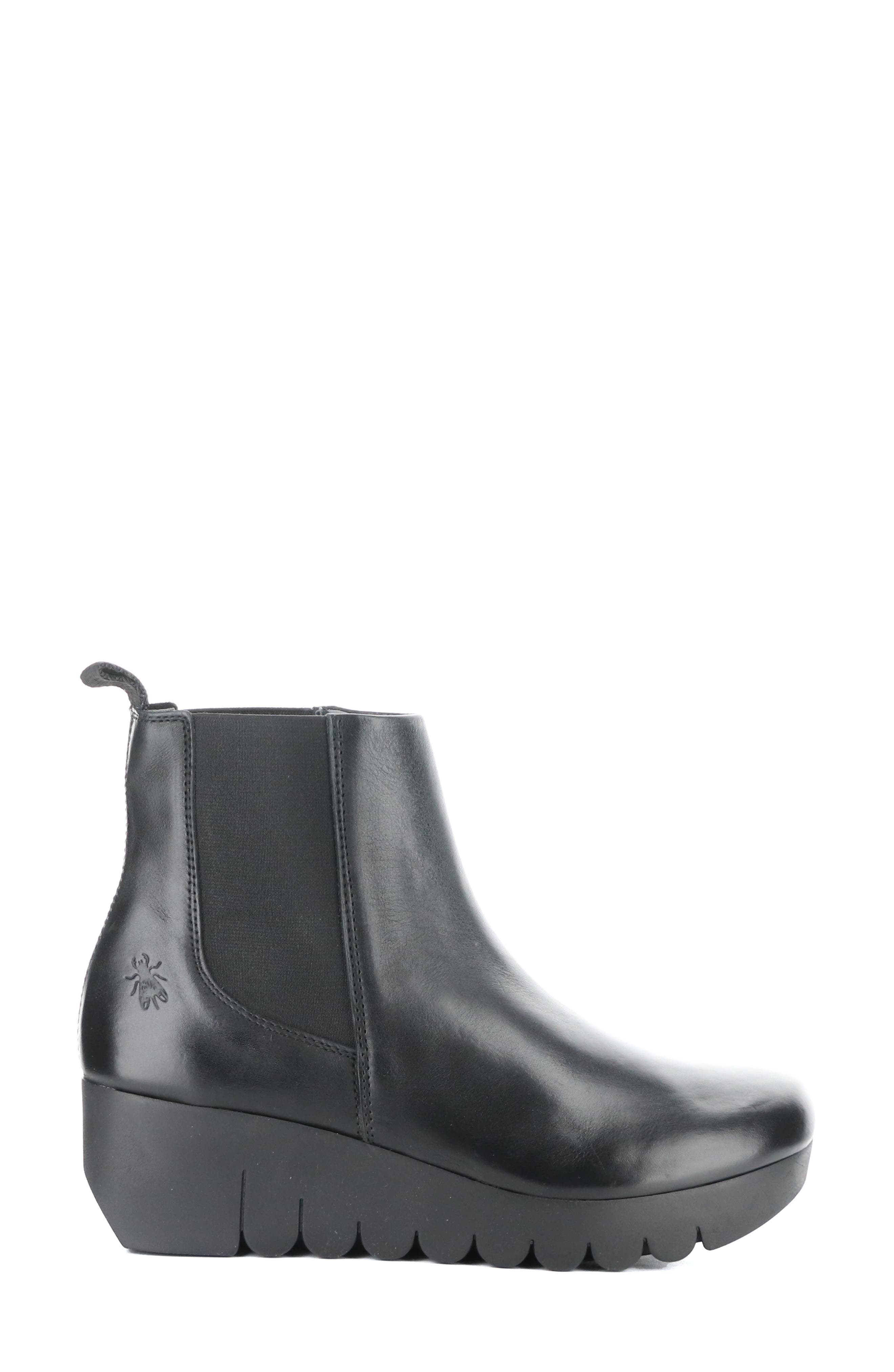 Fly London Vaze Chelsea Boot, Alternate, color, Black Burn