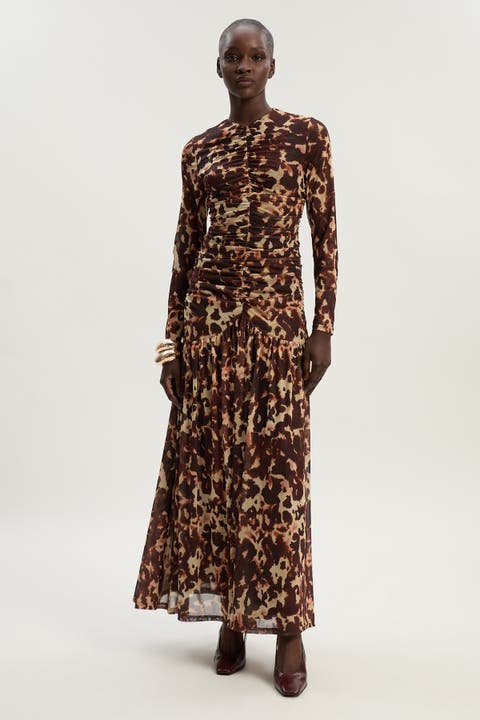 Karen Millen Petite Mesh Maxi Dress