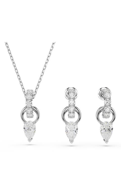 Mesmera Drop Earrings & Pendant Necklace Set