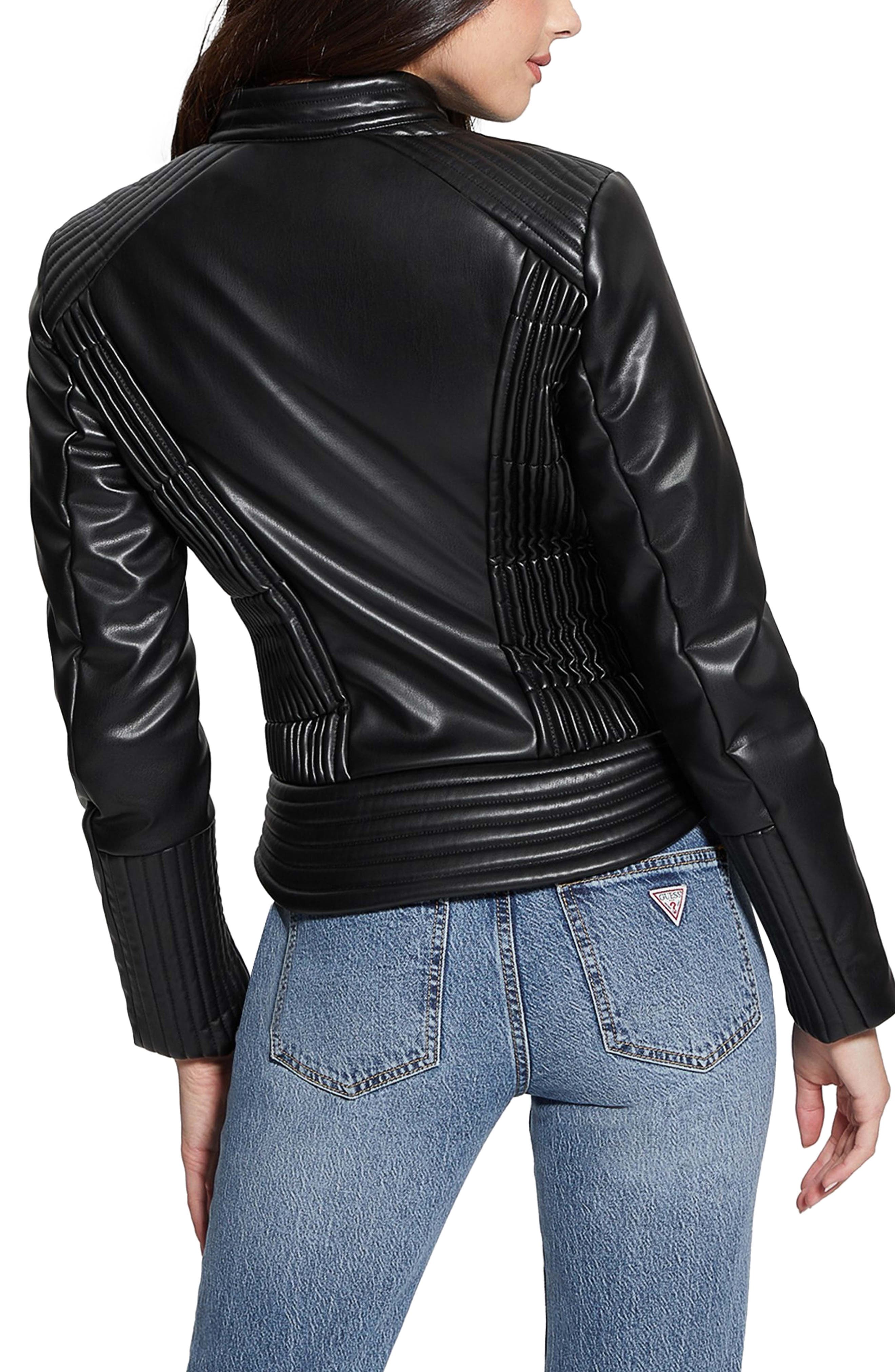 Lea Corset Faux Leather Jacket - image 2