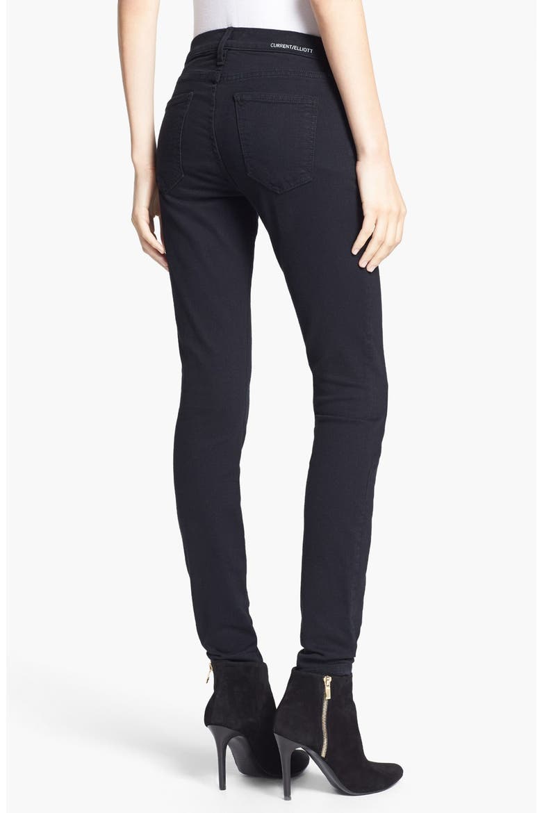 Skinny Ankle Jeans, Alternate, color, JET BLACK