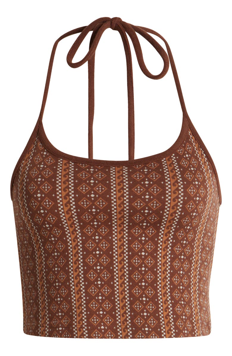 Rip Curl San Carlos Jacquard Knit Halter Top, Alternate, color, Brown