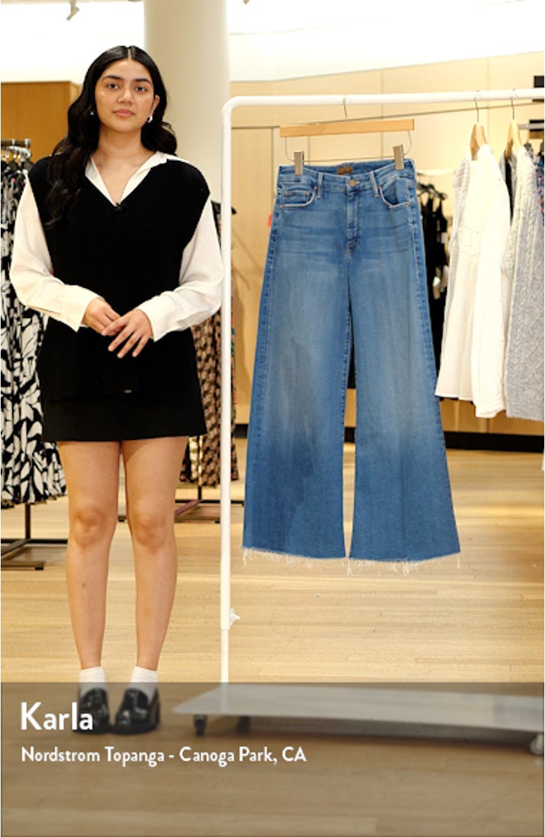 Lil' Roller Frayed Wide Leg Jeans, sales video thumbnail