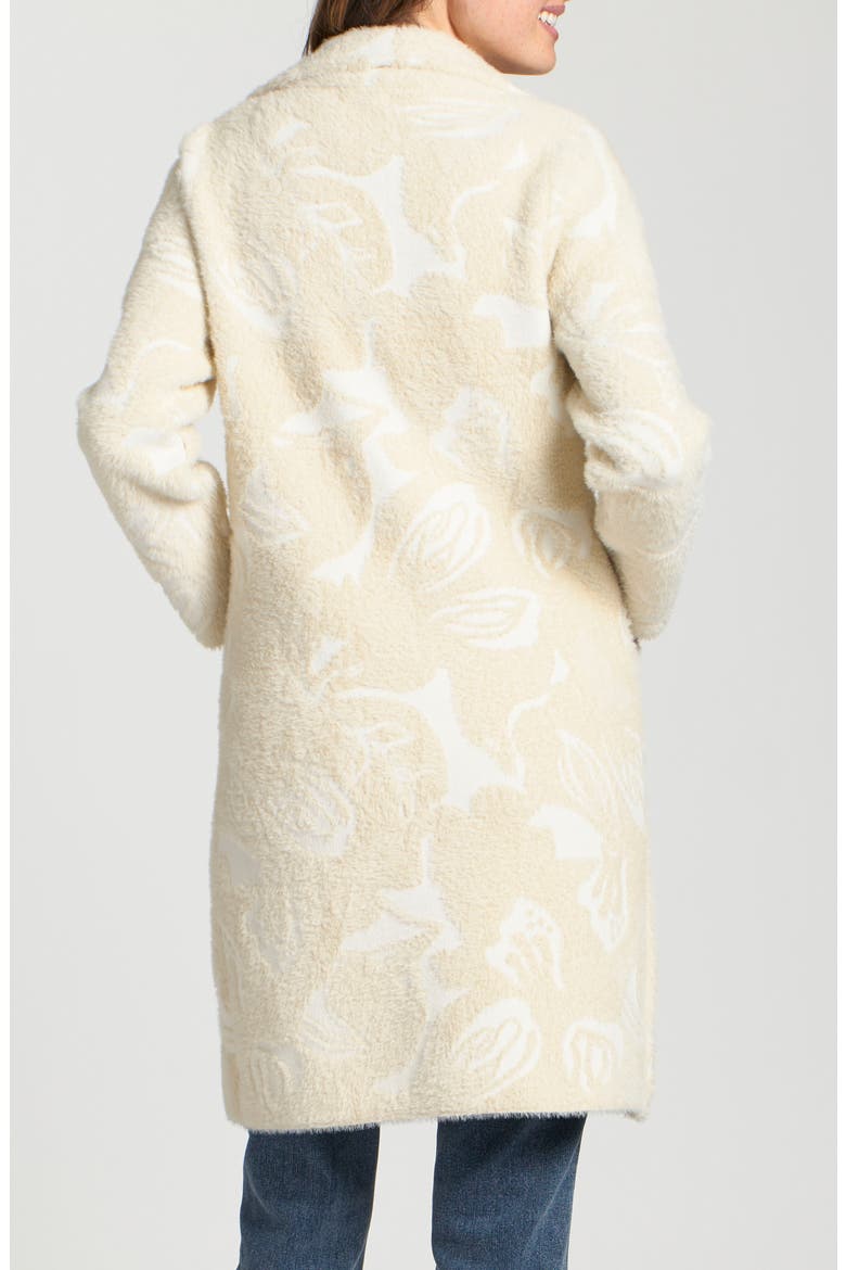 Longline Faux Fur Cardigan, Alternate, color, NATURAL