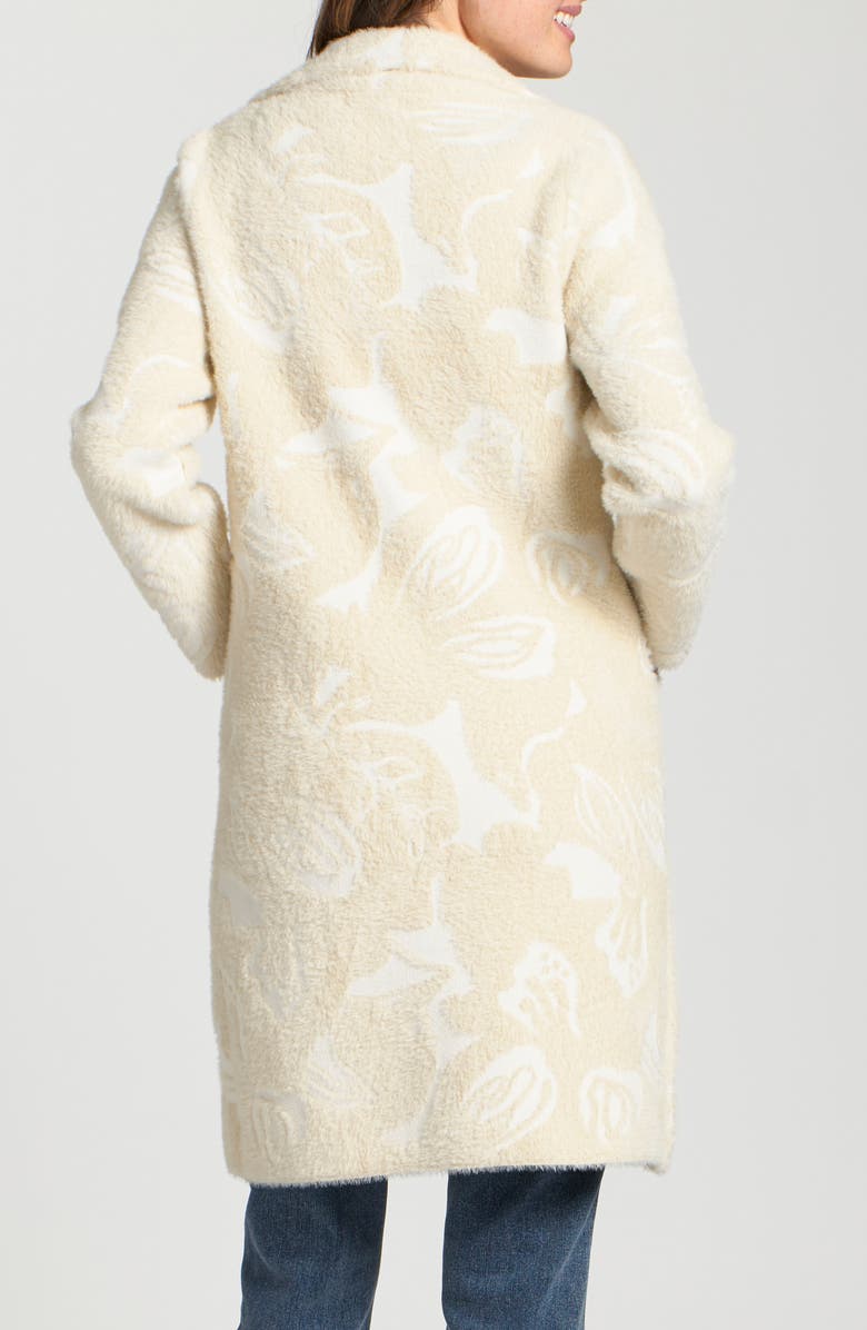 APNY Longline Faux Fur Cardigan, Alternate, color, Natural