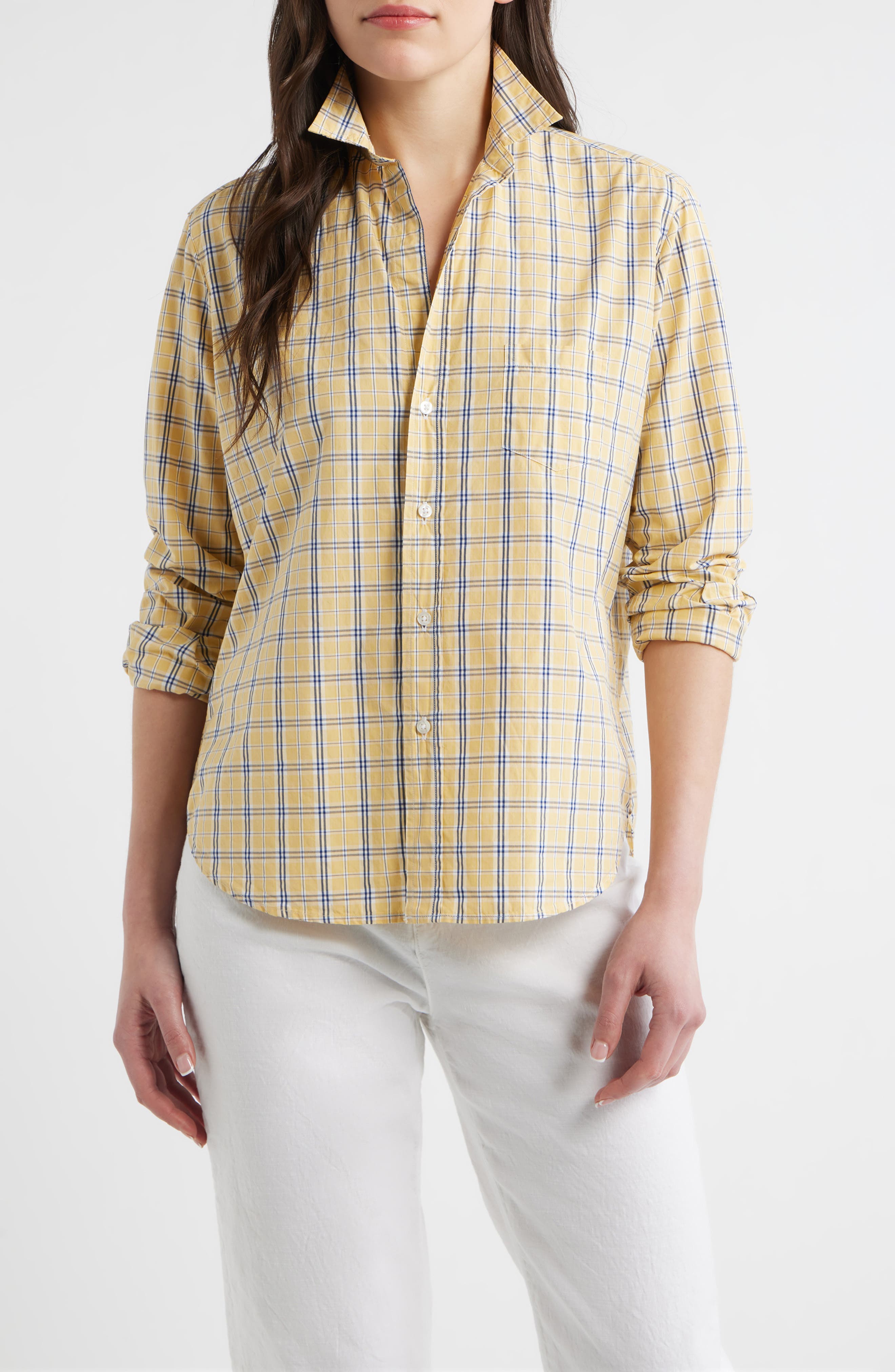 YELLOW AND BLUE PLAID