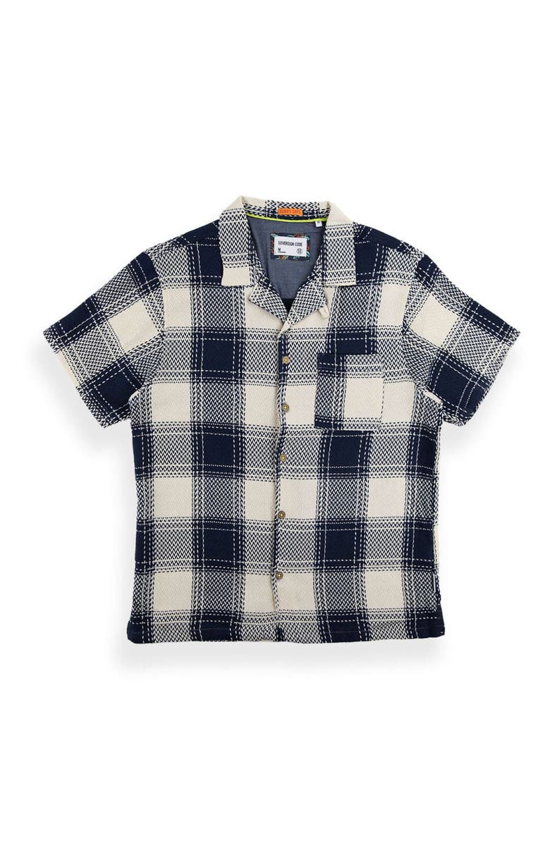 Sovereign Code Men's Soren Shirt, Main, color, Dk Blue/ Hound Plaid