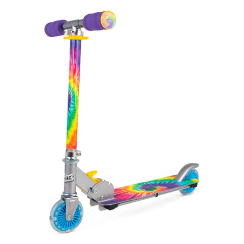 Flashing Adjustable Scooter Tie Dye Lightup Wheels