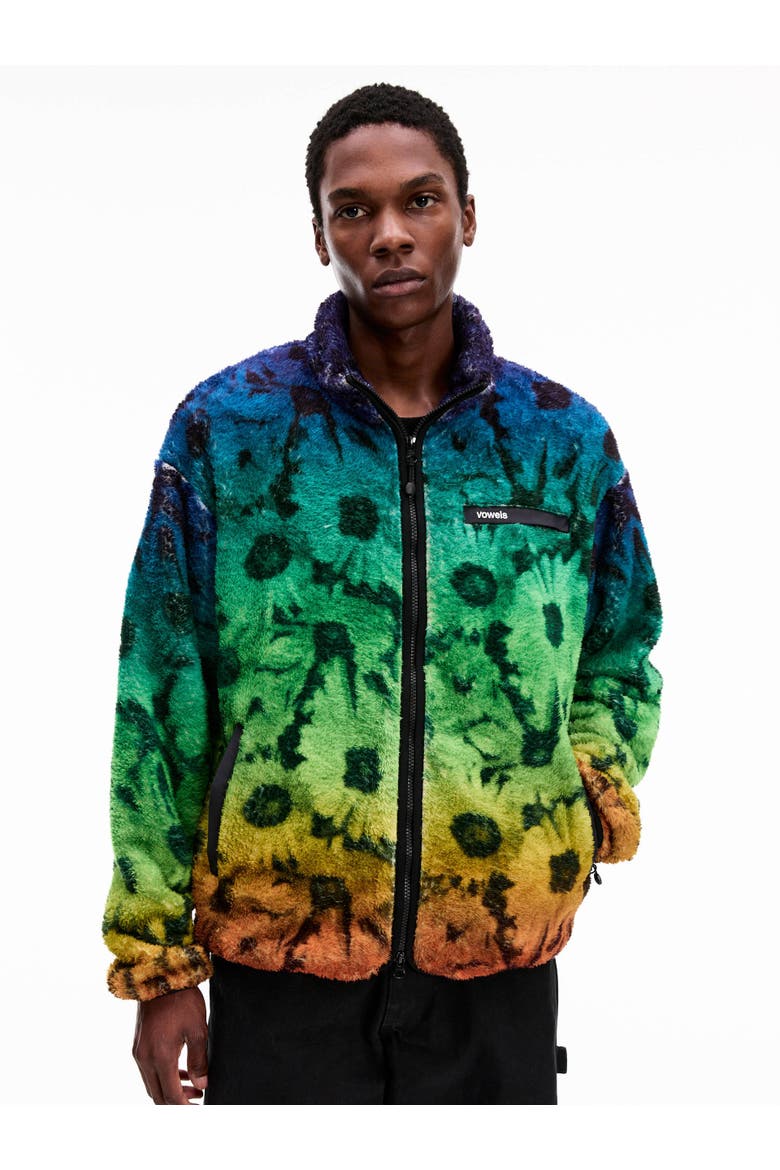 Printed Fleece Jacket, Alternate, color, Multi