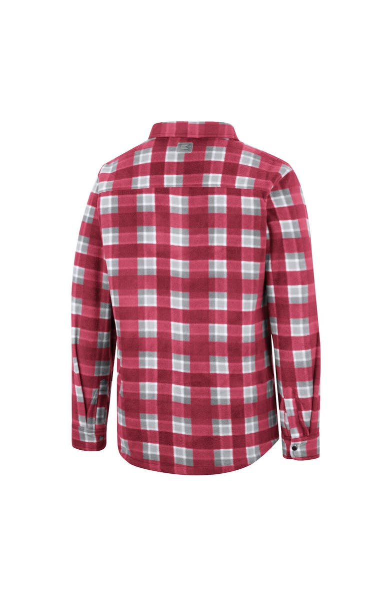 COLOSSEUM Men's Colosseum Red/White Dayton Flyers Ellis Plaid Full-Snap Shirt Jacket, Alternate, color, Red