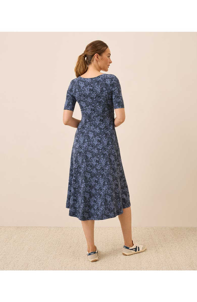 Pact Fit & Flare Signature Scoop Dress, Alternate, color, Midnight Garden