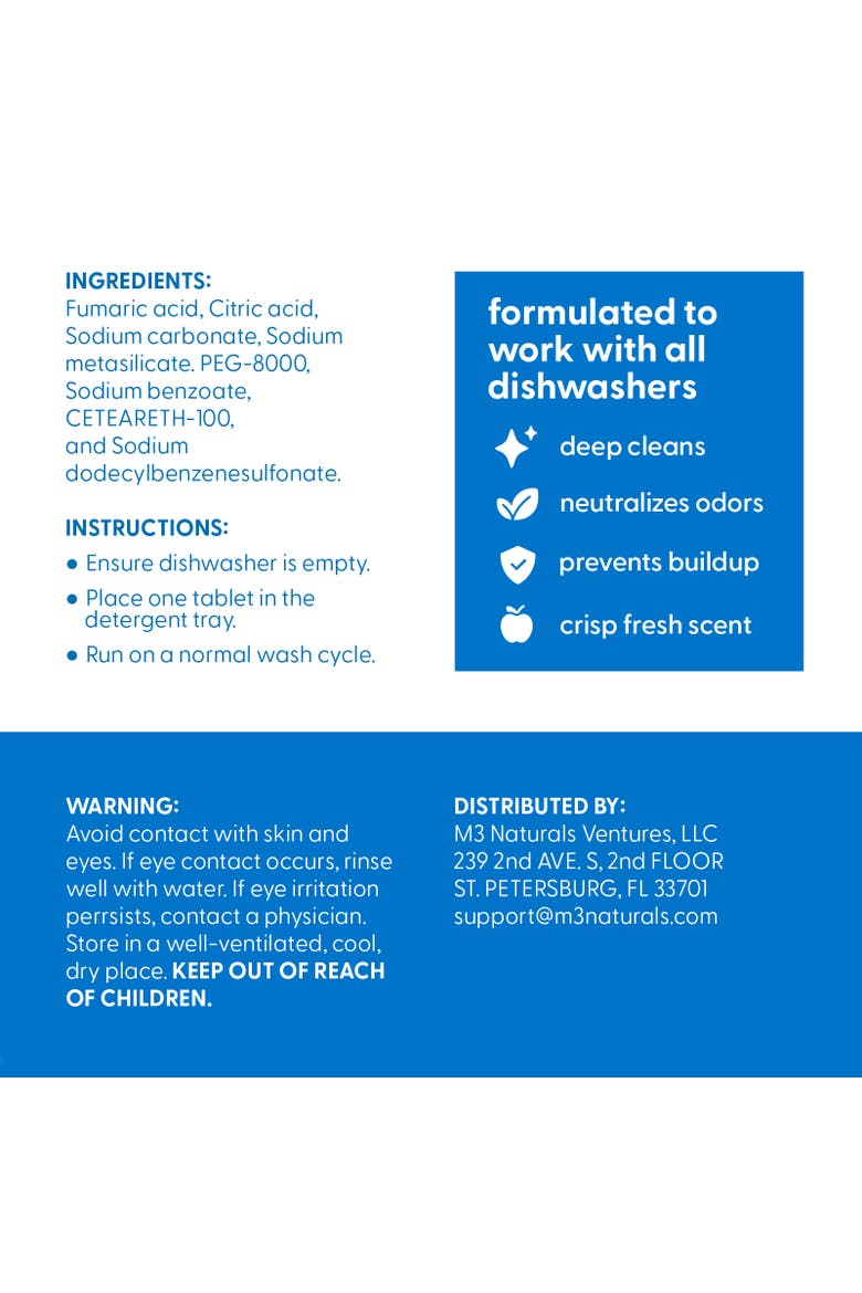 Apple Dishwasher Cleaner, 24ct, Alternate, color, None