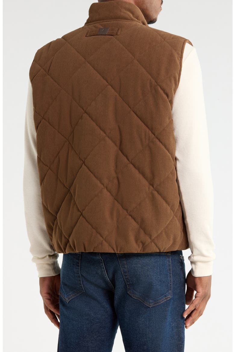 Quilted Corduroy Vest, Alternate, color, ESPRESSO