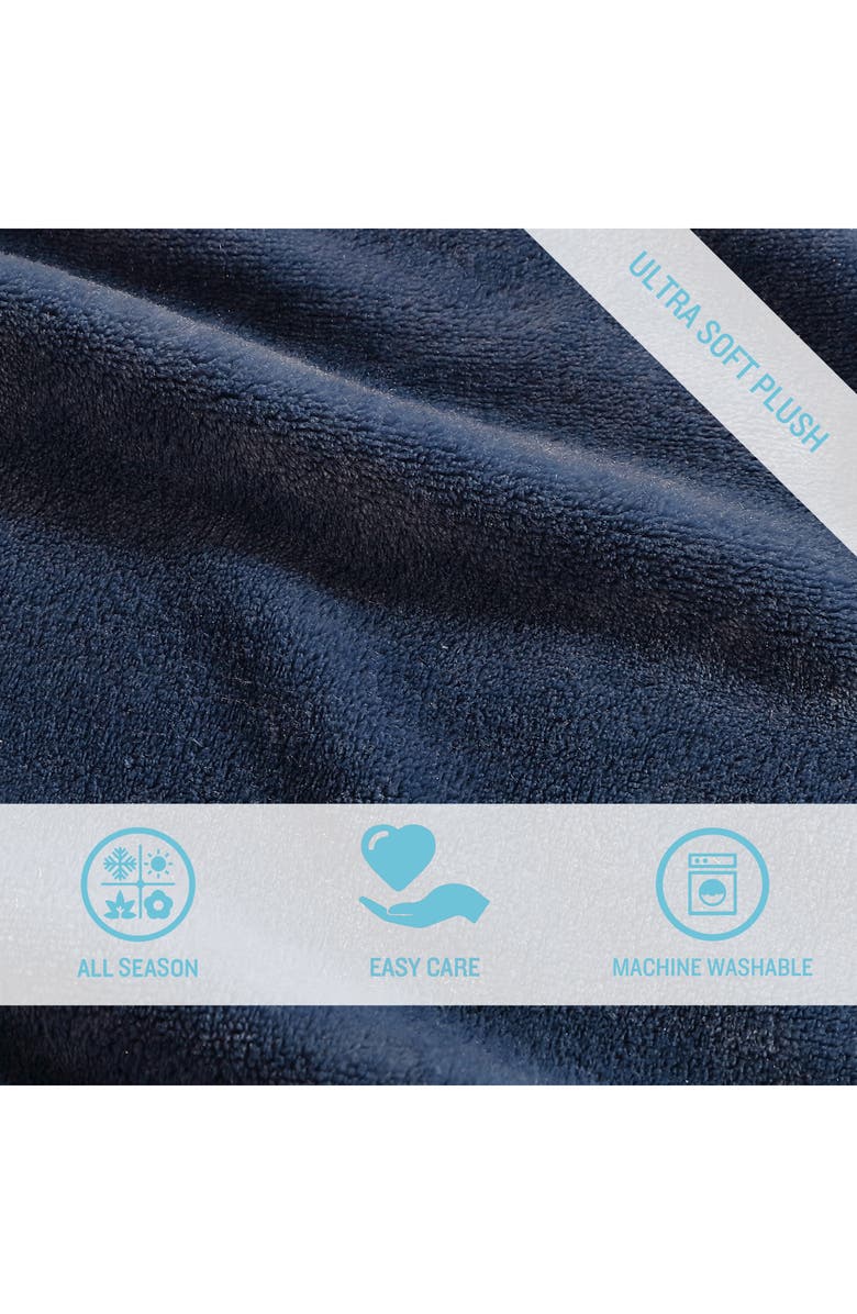 Tommy Bahama Ultrasoft Plush Blanket, Alternate, color, Blue Sea