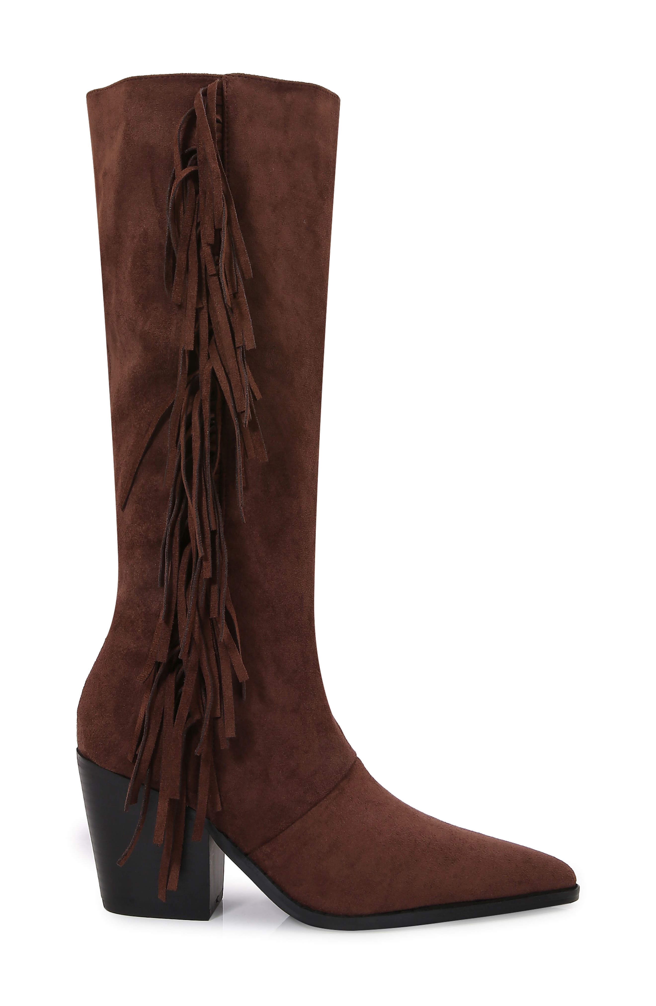 Andri Fringe Boot, Alternate, color, BROWN