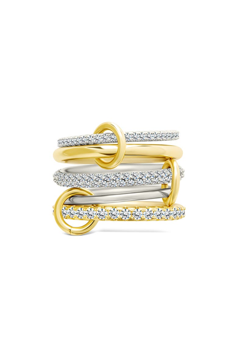 Jelena Cubic Zirconia Stacking Ring, Main, color, DUAL TONE