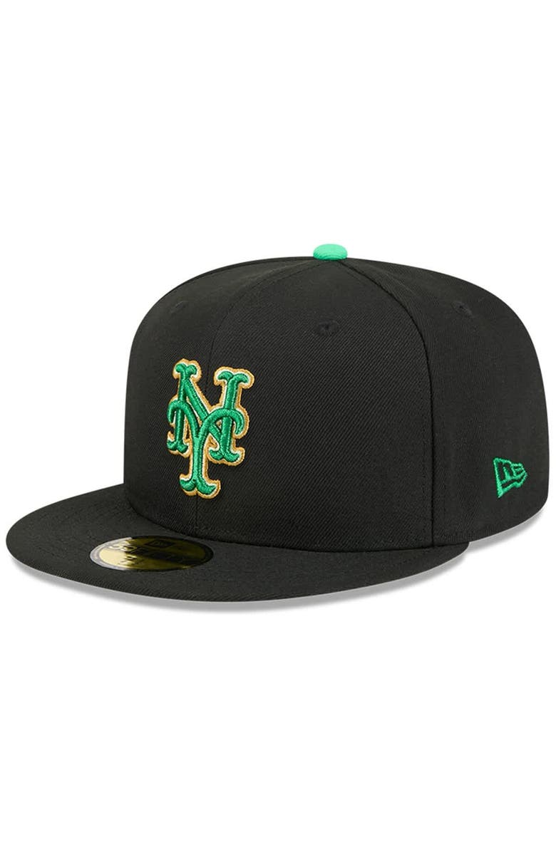 New Era Men's New Era Black New York Mets 2026 St. Patrick's Day 59FIFTY Fitted Hat, Alternate, color,