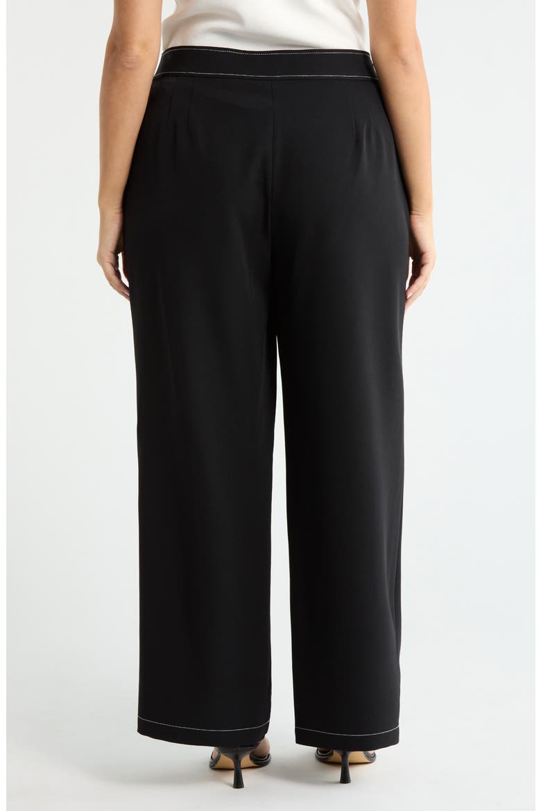 Wide Leg Pants, Alternate, color, BLACK WHITE