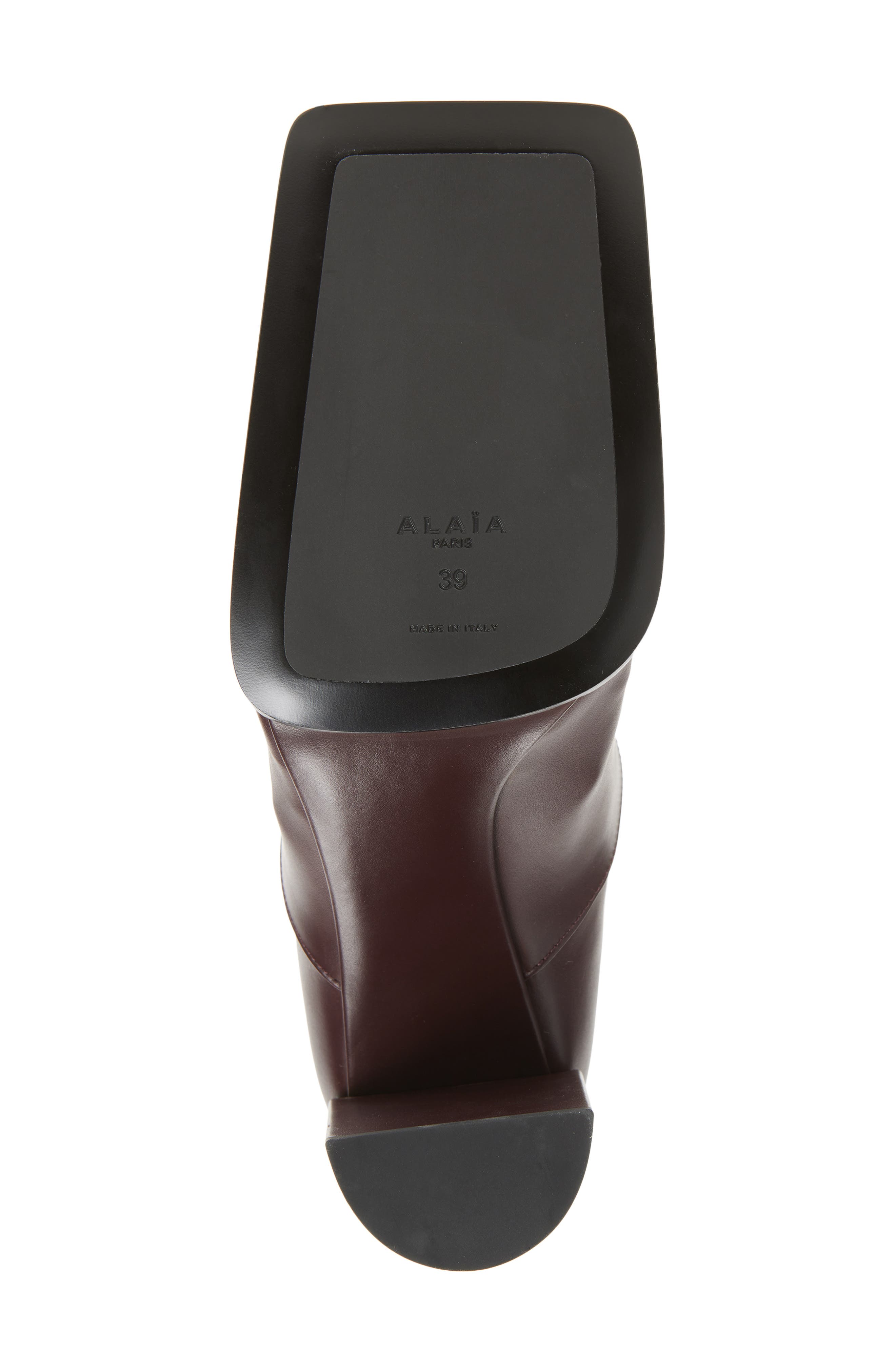 Alaïa Square Toe Tall Boot, Alternate, color, Chocolat