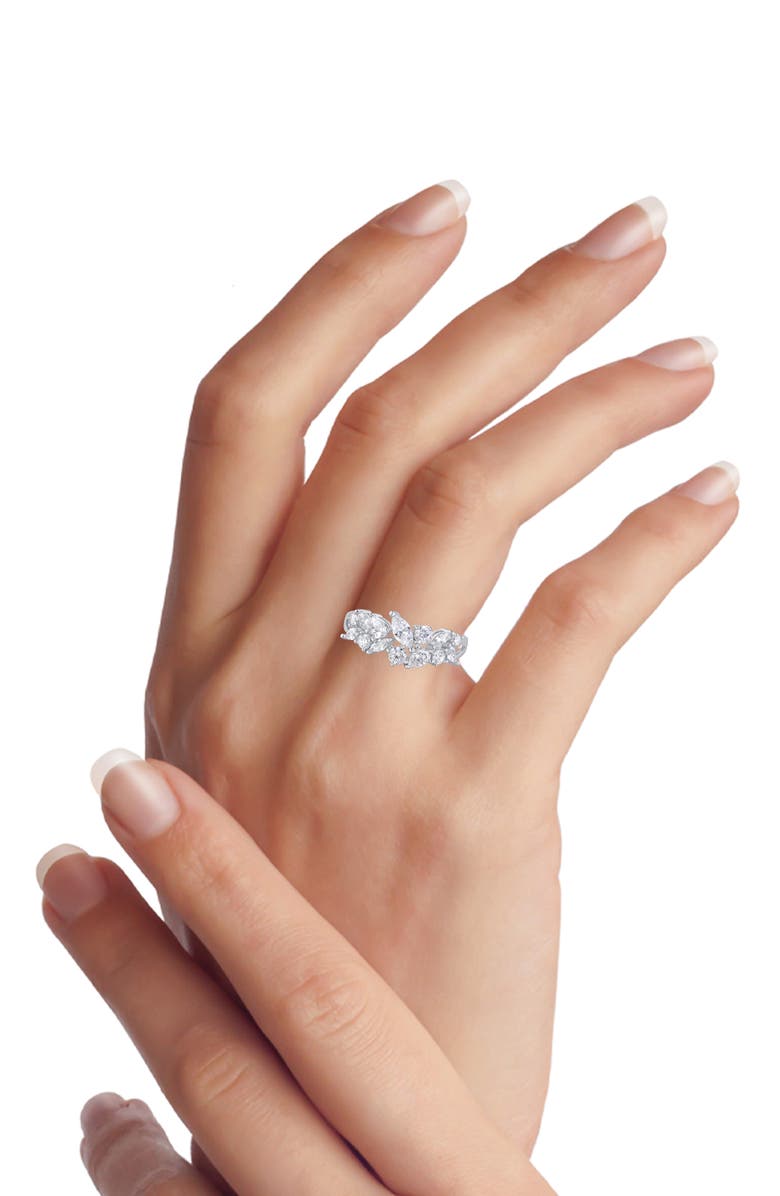 CZ by Kenneth Jay Lane Cubic Zirconia Band Ring, Alternate, color, 