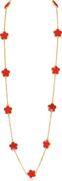 JARDIN Enamel Flower Station Necklace
