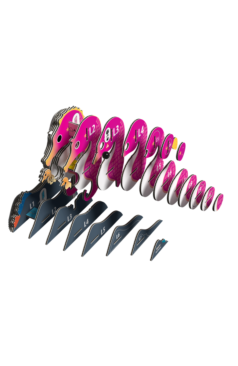 Eugy Puzzles Seahorse 3D Puzzle - contains 48 puzzle pieces, Alternate, color, NO COLOR