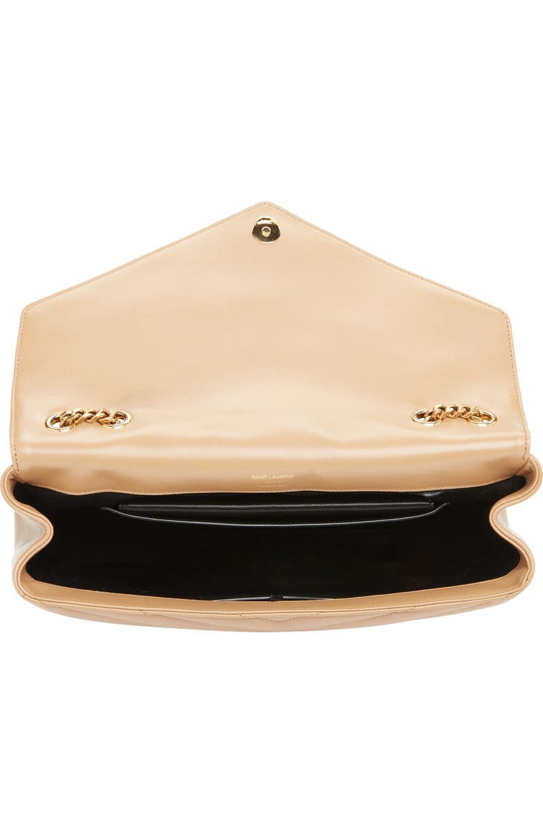 Saint Laurent Large Loulou Quilted Leather Shoulder Bag, Alternate, color, Natural Tan