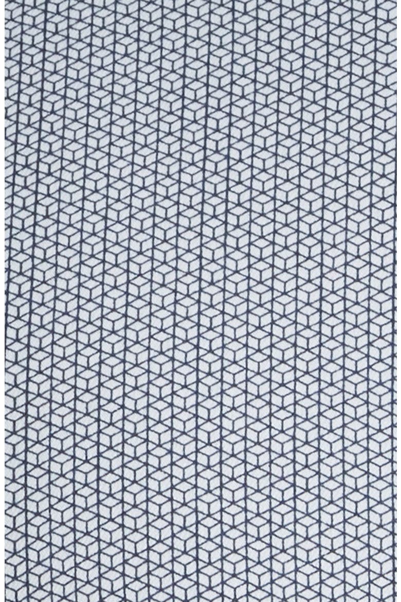 Trim Fit Geometric Print Premium Performance Twill Dress Shirt, Alternate, color, NAVY LAMARCA GEO