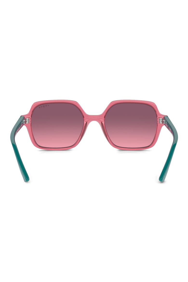 Kids' 46mm Gradient Square Sunglasses, Alternate, color, TRANSPARENT RED