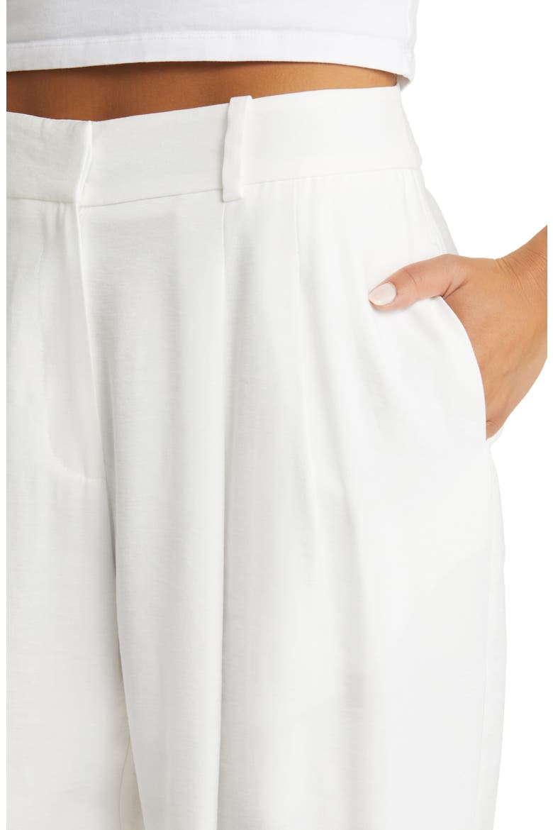Pleated Trousers, Alternate, color, IVORY