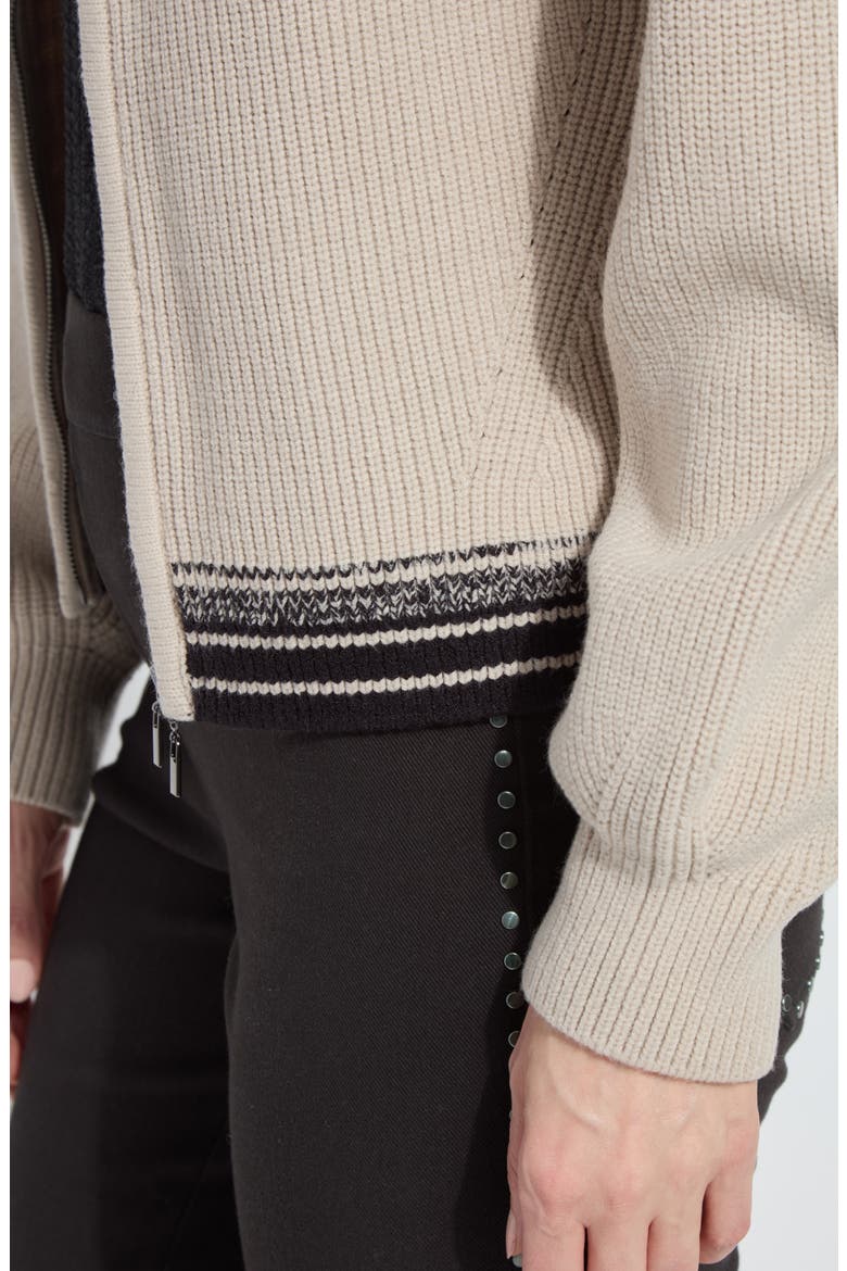 Blythe Cozy Rib Zip Cardigan, Alternate, color, EXTRA BEIGE
