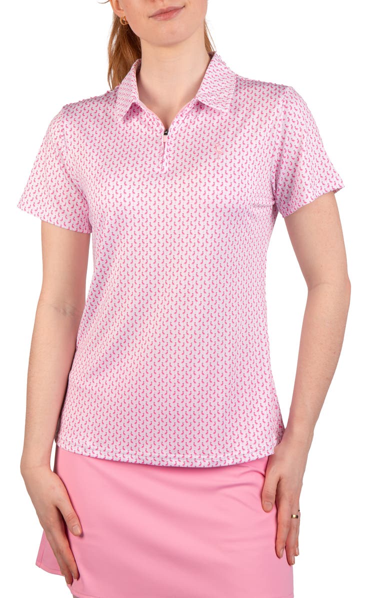 TailorByrd Byrds Quarter Zip Polo, Main, color, Pink