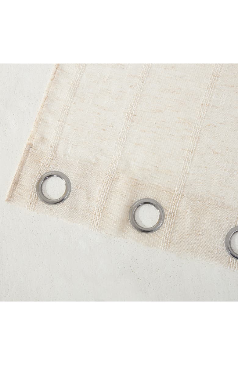 DAINTY HOME Set of 2 Sheer Curtain Panels, Alternate, color, Linen