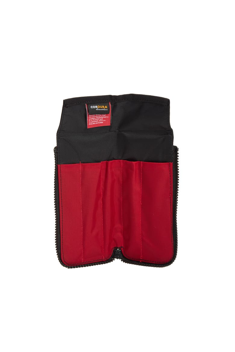 Halfzip Pen Case, Alternate, color, Black