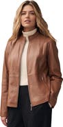 Jessica London Zip Front Leather Jacket